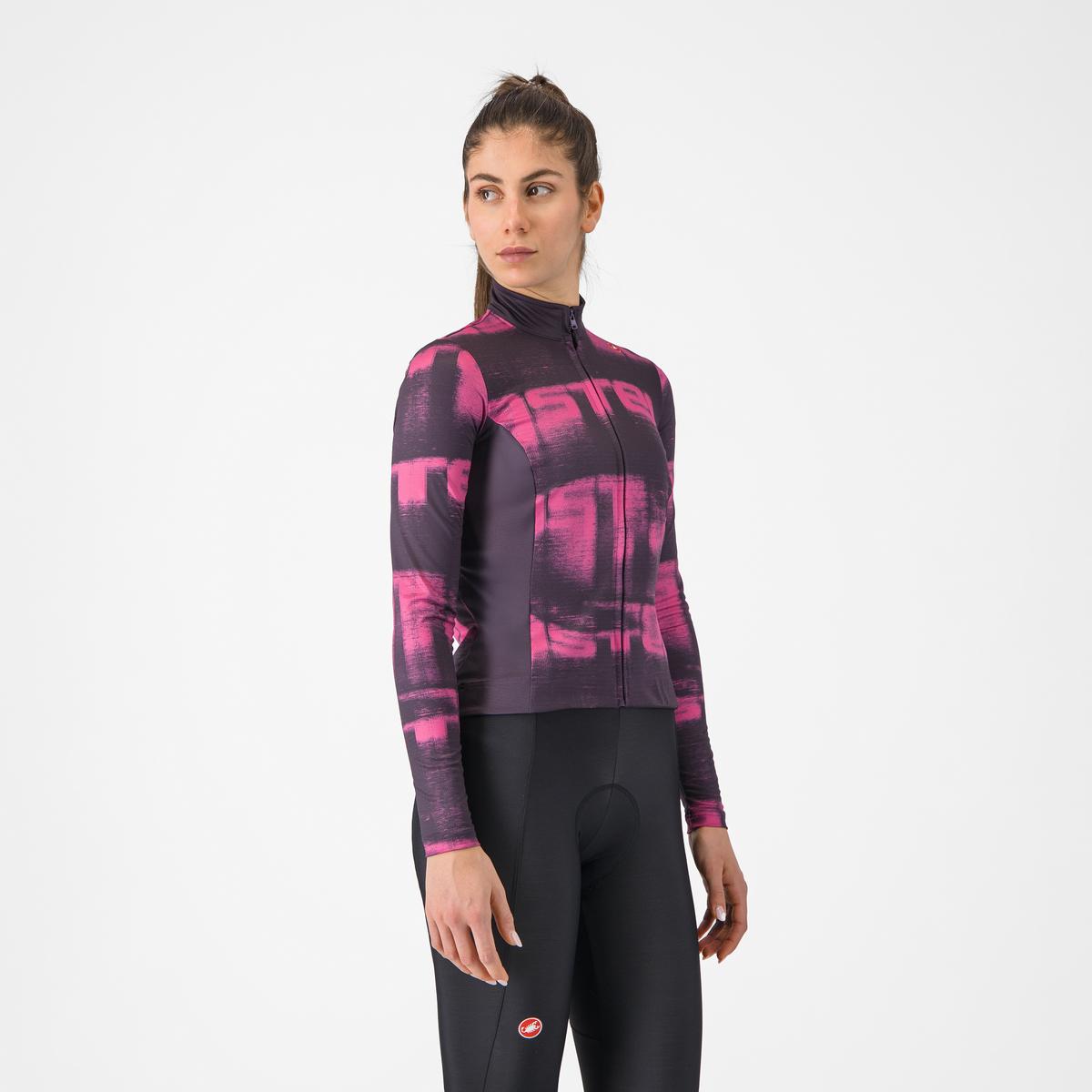 Castelli Blur Thermal Maglia Ciclismo Manica Lunga Donna – Dark Night Violet, vista frontale