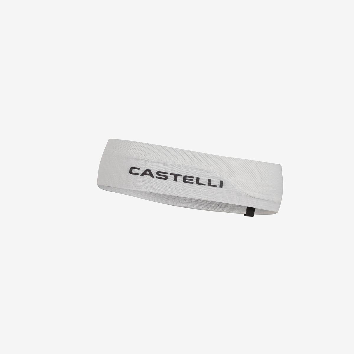 Castelli Summer Headband Fascia Ciclismo Unisex White – White, vista frontale