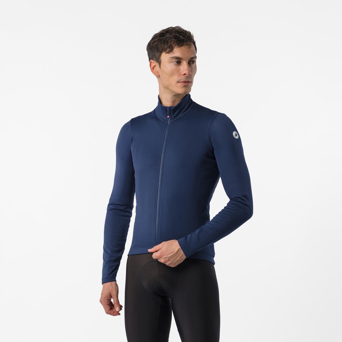 Castelli Competizione Thermal Maglia Ciclismo Manica Lunga Uomo – Belgian Blue, vista frontale