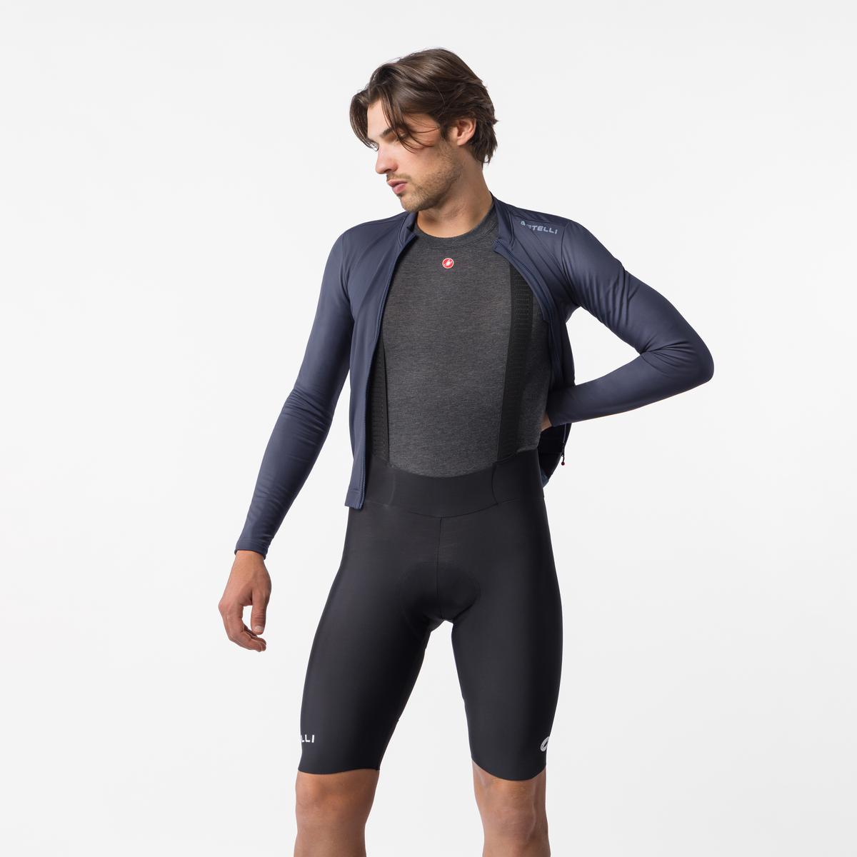 Castelli Espresso Thermal Bibshort Salopette Corta Termica Uomo – Black, vista frontale