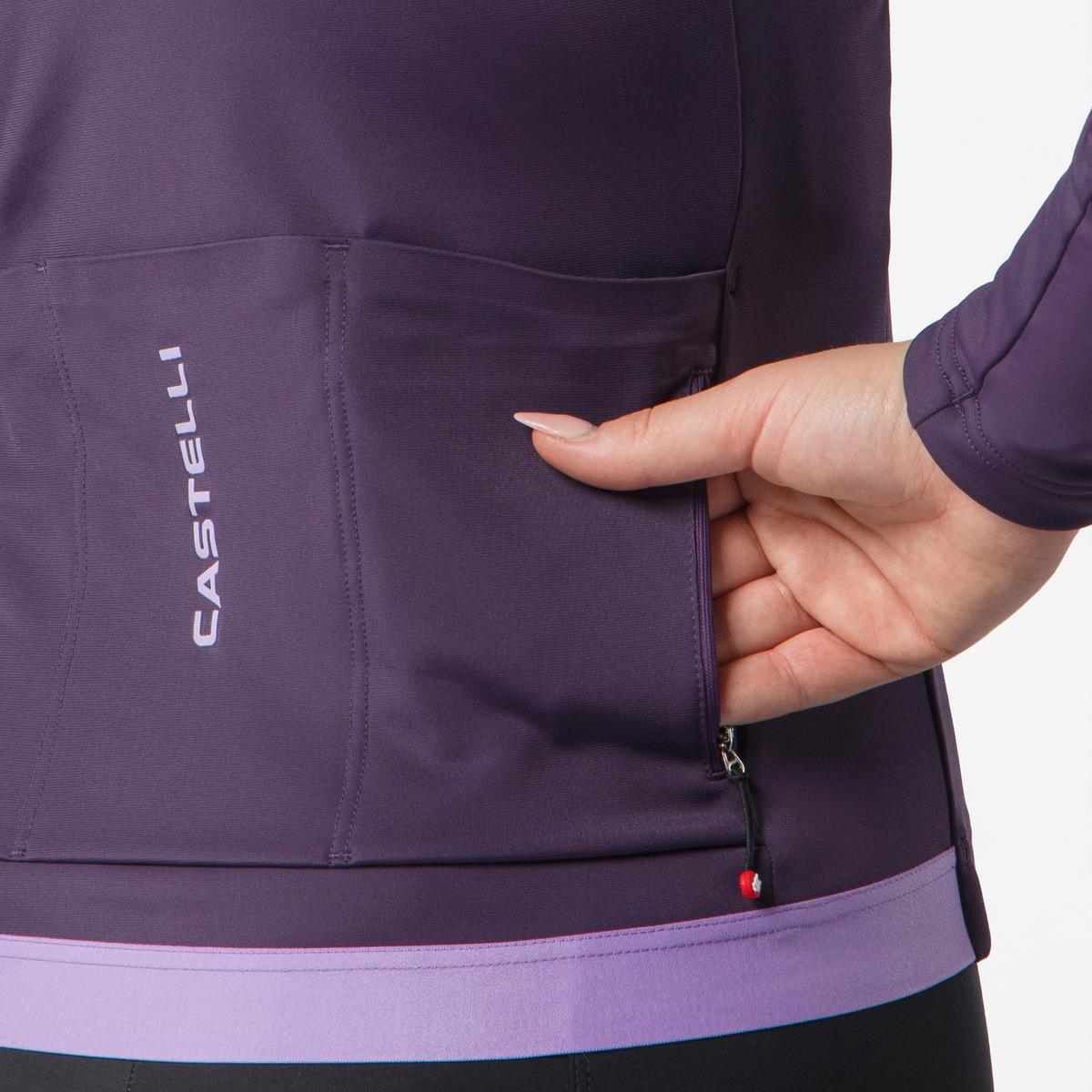 Castelli Espresso Thermal 2 W Maglia Ciclismo Manica Lunga Donna – Night Shade, dettaglio 3