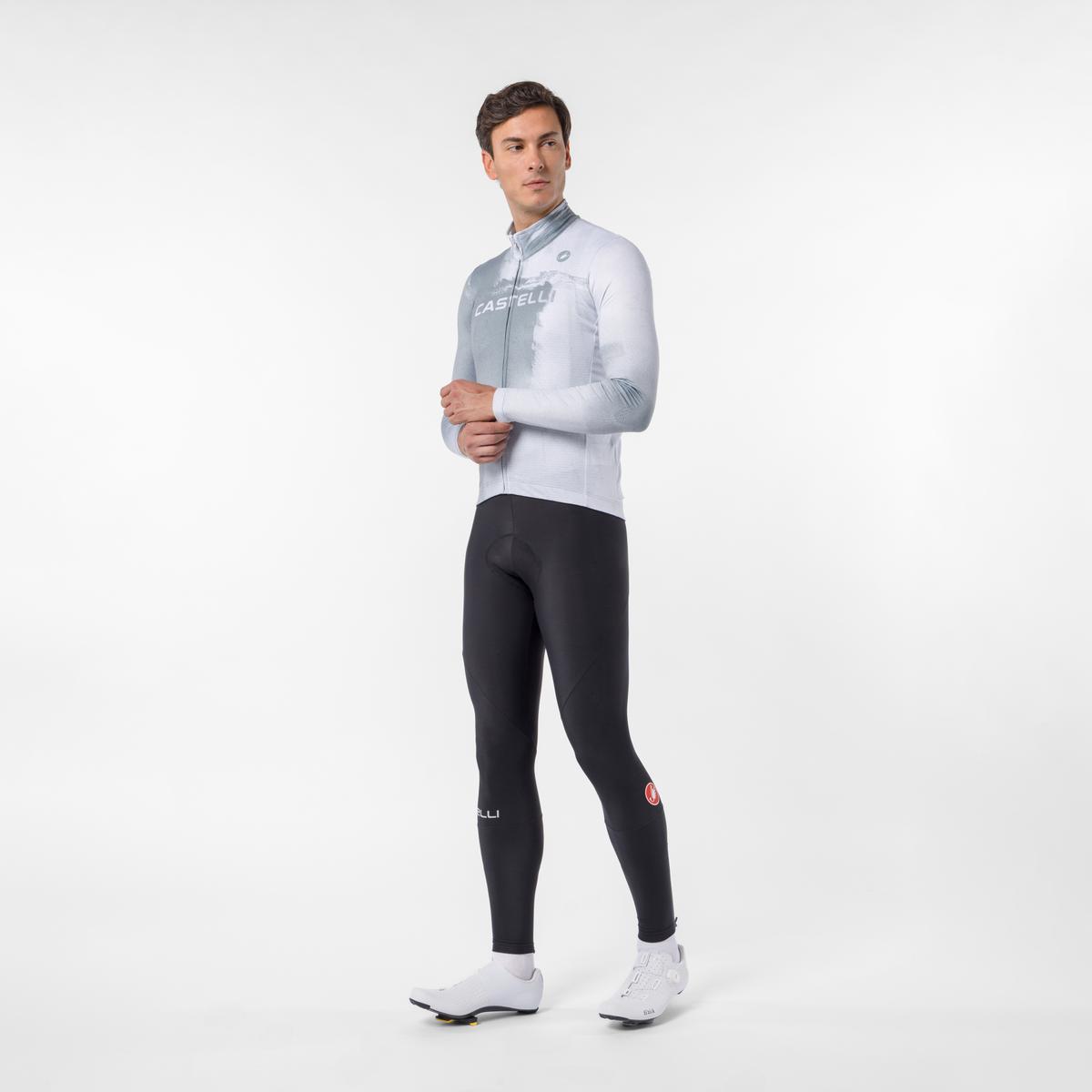 Castelli Nebula Thermal Maglia Ciclismo Manica Lunga Uomo – Silver Gray Nickel Gray, dettaglio 5