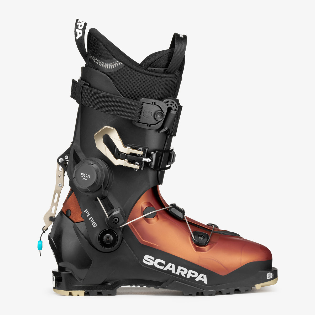 Scarpa F1 RS Scarpone Scialpinismo Uomo – Black Bronze, vista laterale