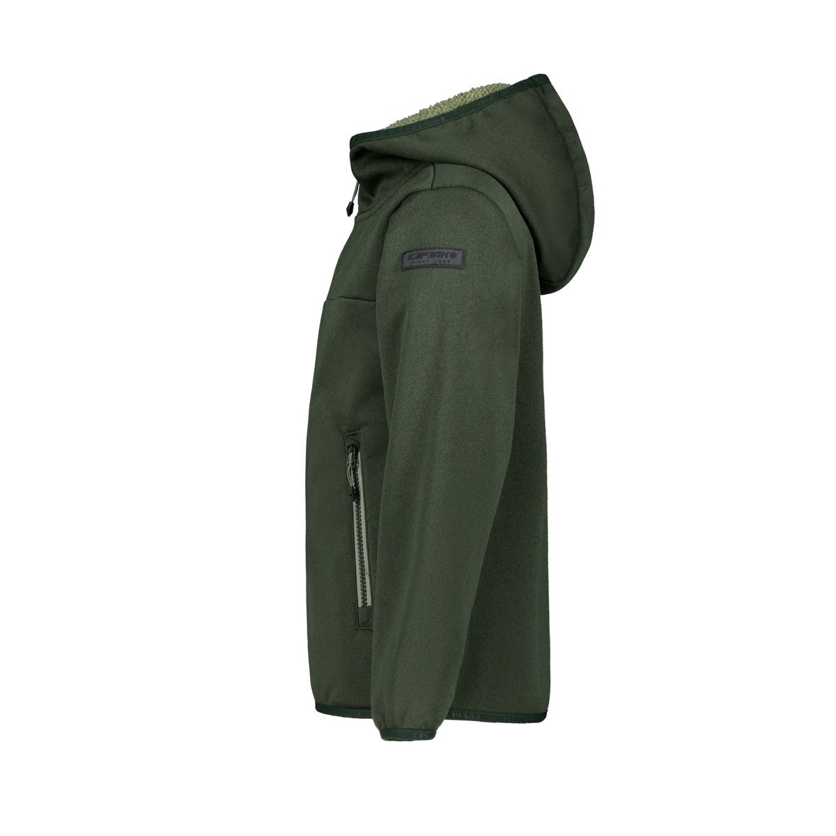 Icepeak Koloa Giacca Softshell Junior – Dark Green, vista laterale