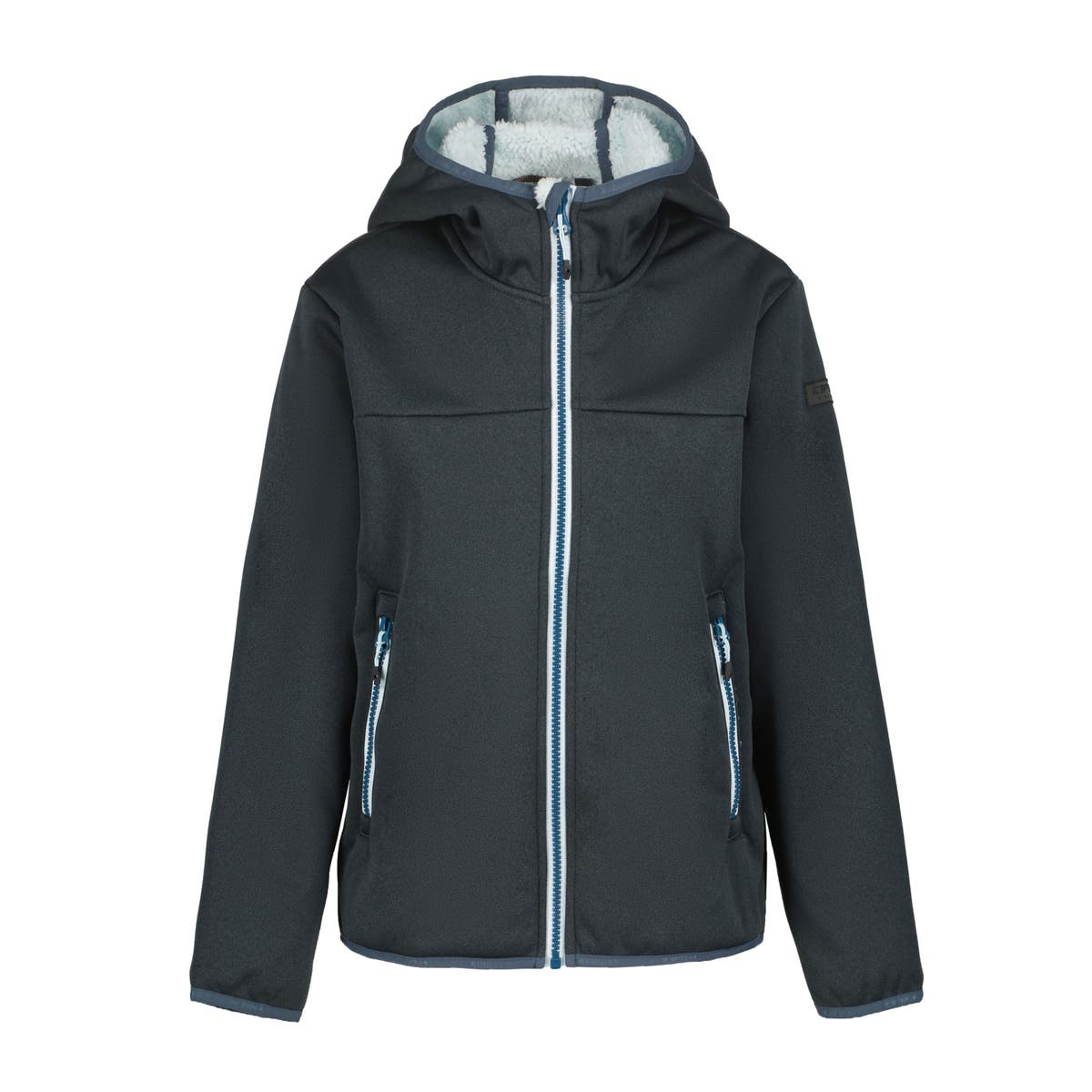 Icepeak Koloa Giacca Softshell Junior – Dark Grey, vista frontale