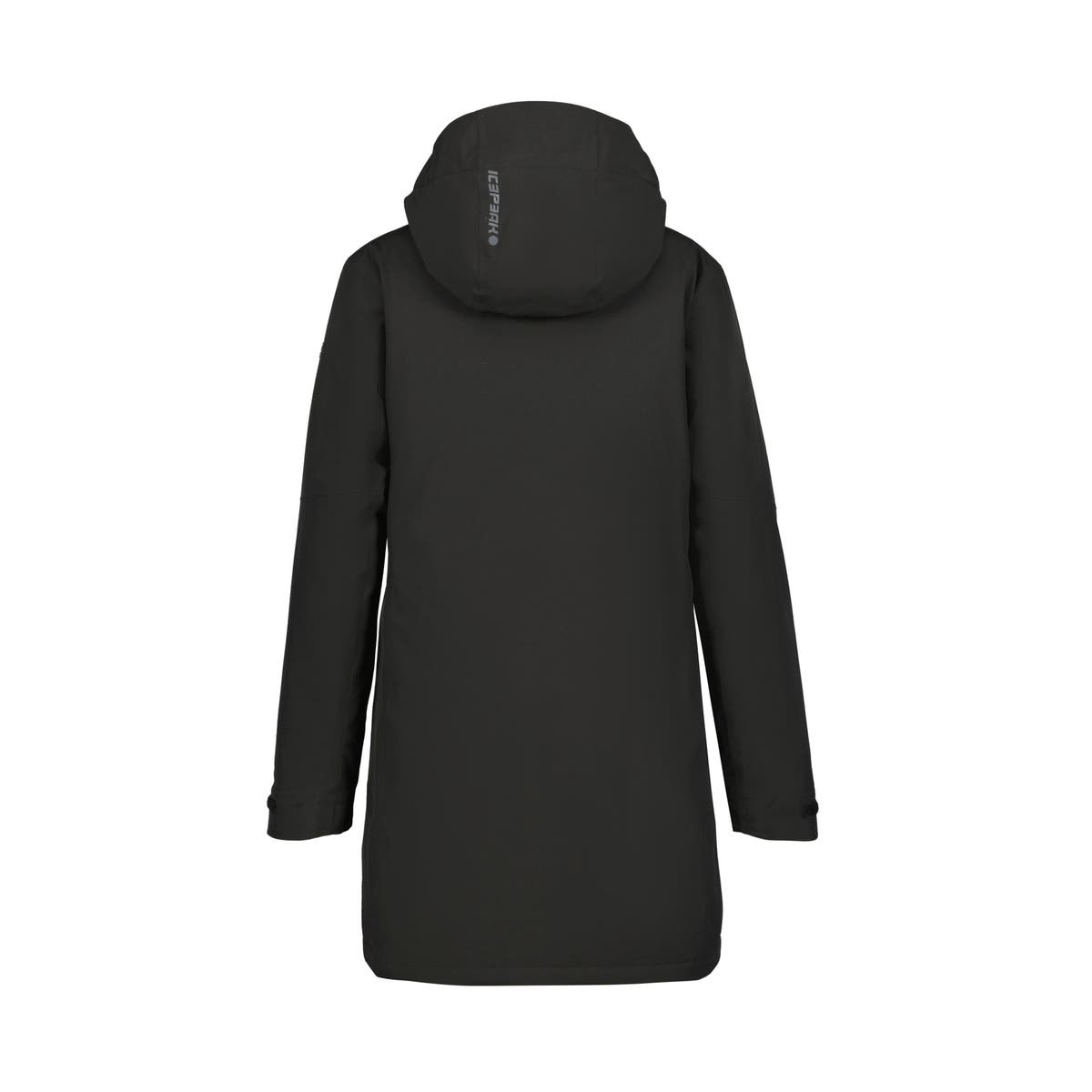 Icepeak Bagheria Giacca Imbottita Impermeabile Donna – Black, vista retro