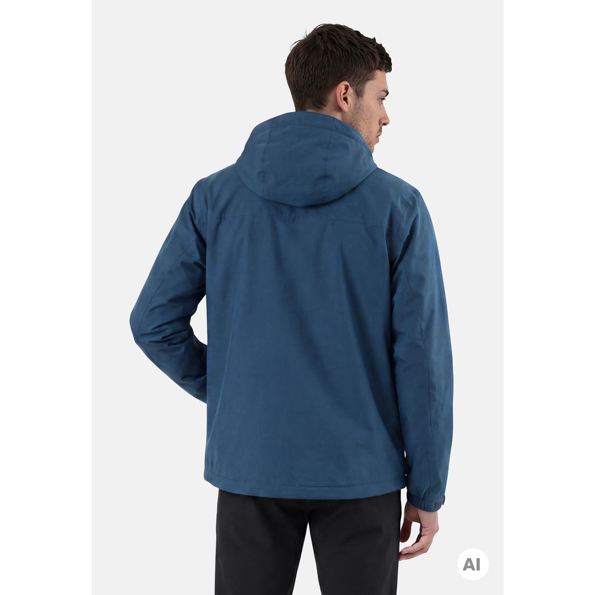 Icepeak Brandt Giacca Impermeabile Uomo – Blue, indossato retro