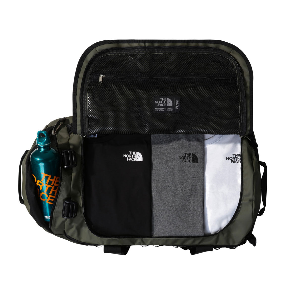 The North Face Base Camp Duffel Borsone da Viaggio Taglia M – Taupe Green Black, dettaglio 2