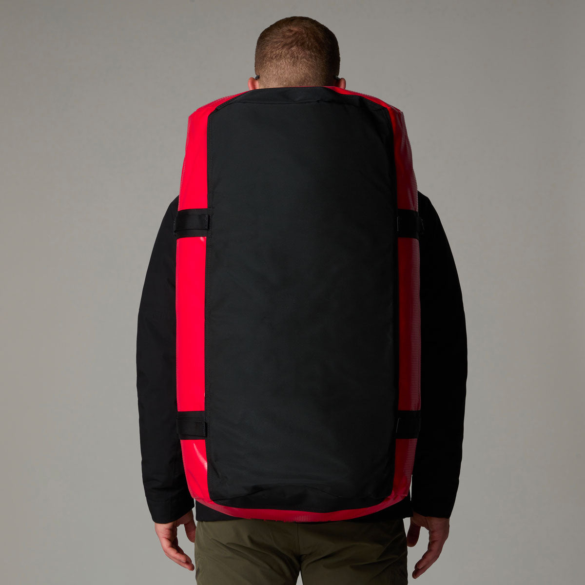 The North Face Base Camp Duffel Borsone da Viaggio Taglia L – Red Black, dettaglio 4