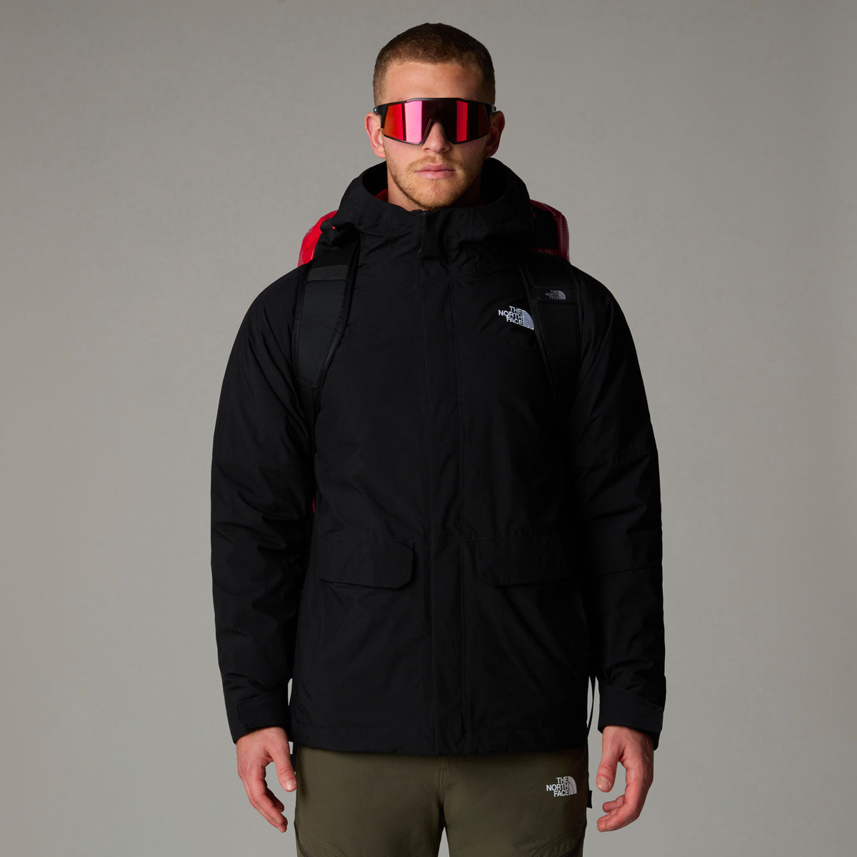 The North Face Base Camp Duffel Borsone da Viaggio Taglia L – Red Black, dettaglio 5