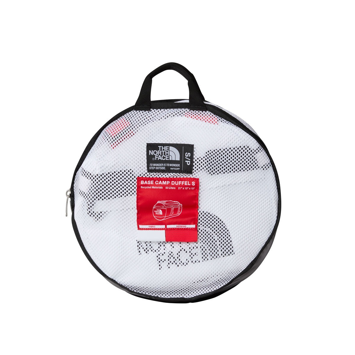 The North Face Base Camp Duffel Borsone da Viaggio Taglia S – White Black, dettaglio 3