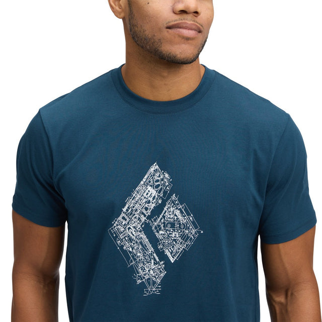 BLACK DIAMOND Engineered Diamond Short Sleeve Tee uomo