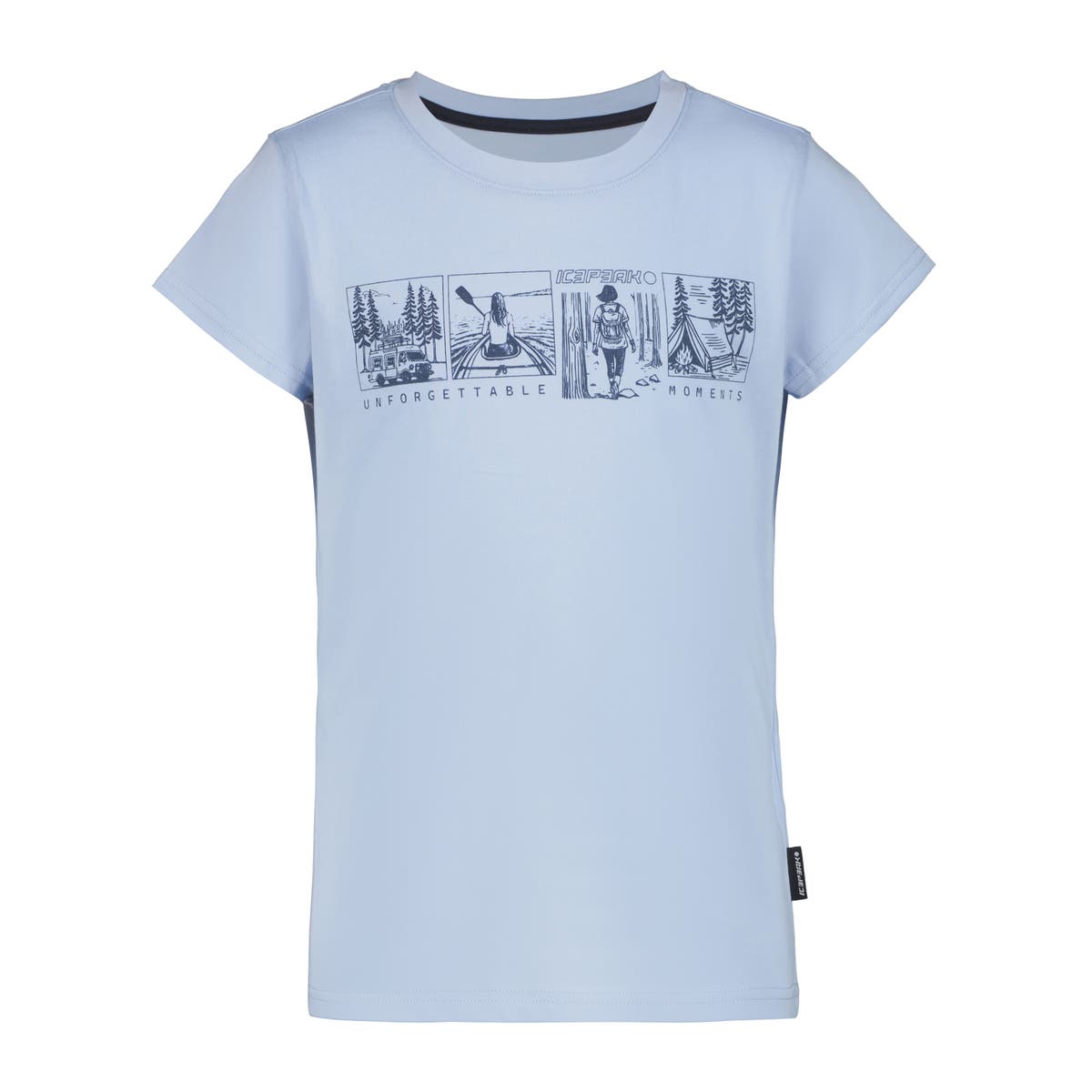 Icepeak Kearny T-Shirt Junior – Sky, vista frontale