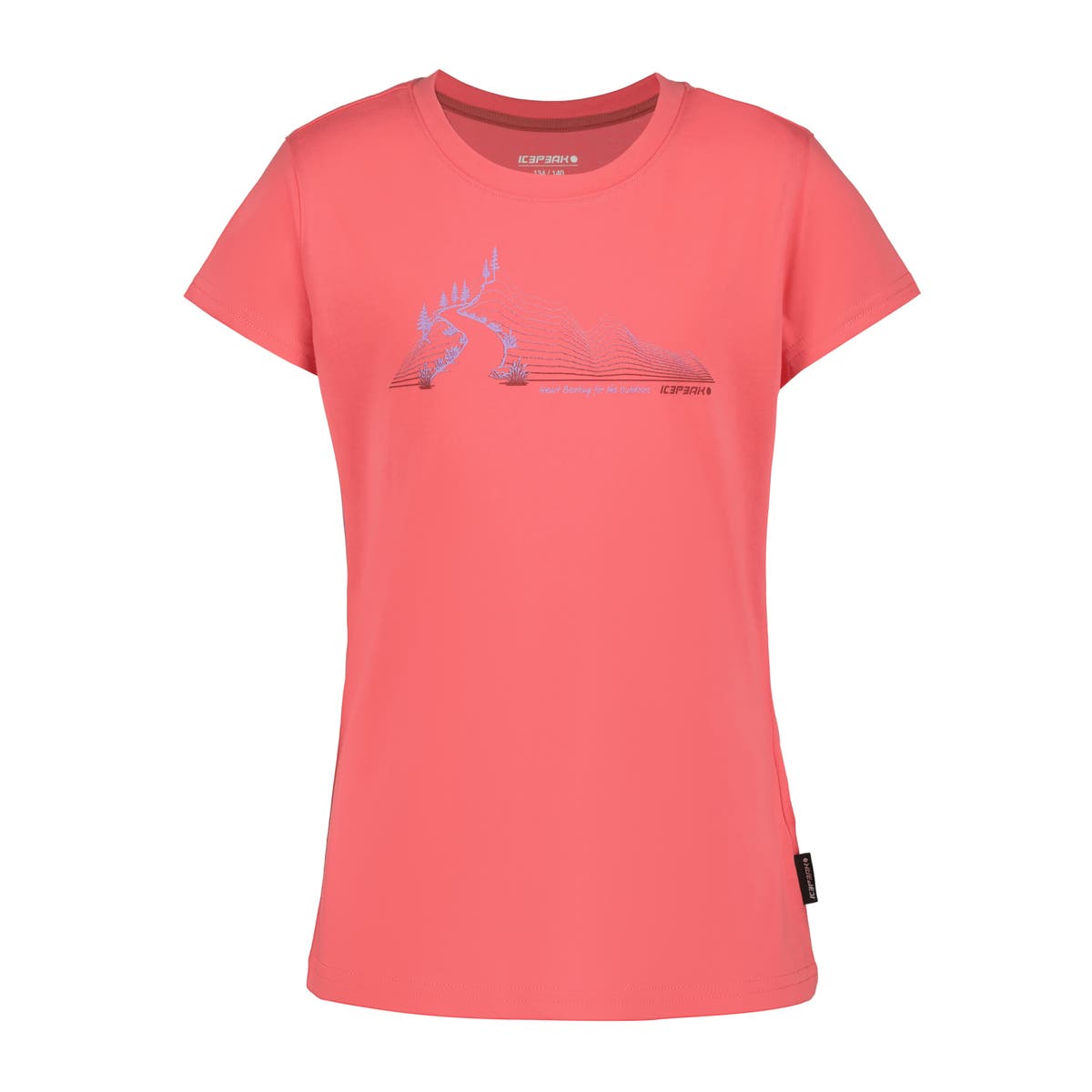 Icepeak Kearny T-Shirt Junior – Coral, vista frontale