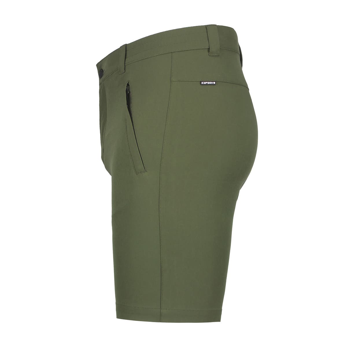 Icepeak Berwyn Pantaloncini Uomo – Dark Olive, vista laterale