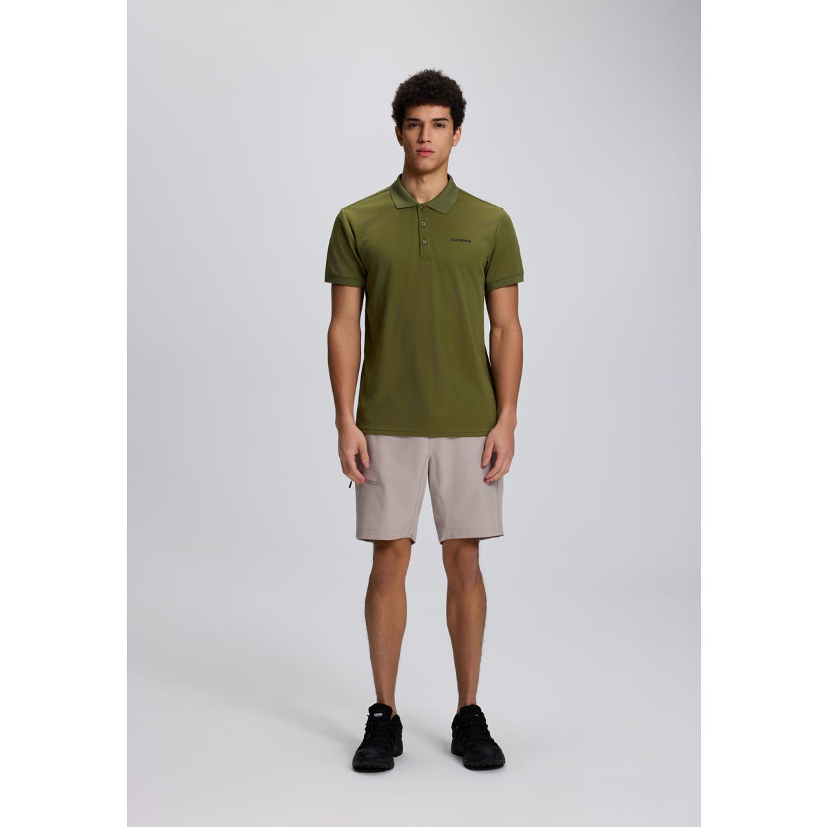 Icepeak Bellmont Polo Uomo – Dark Green, indossato fronte