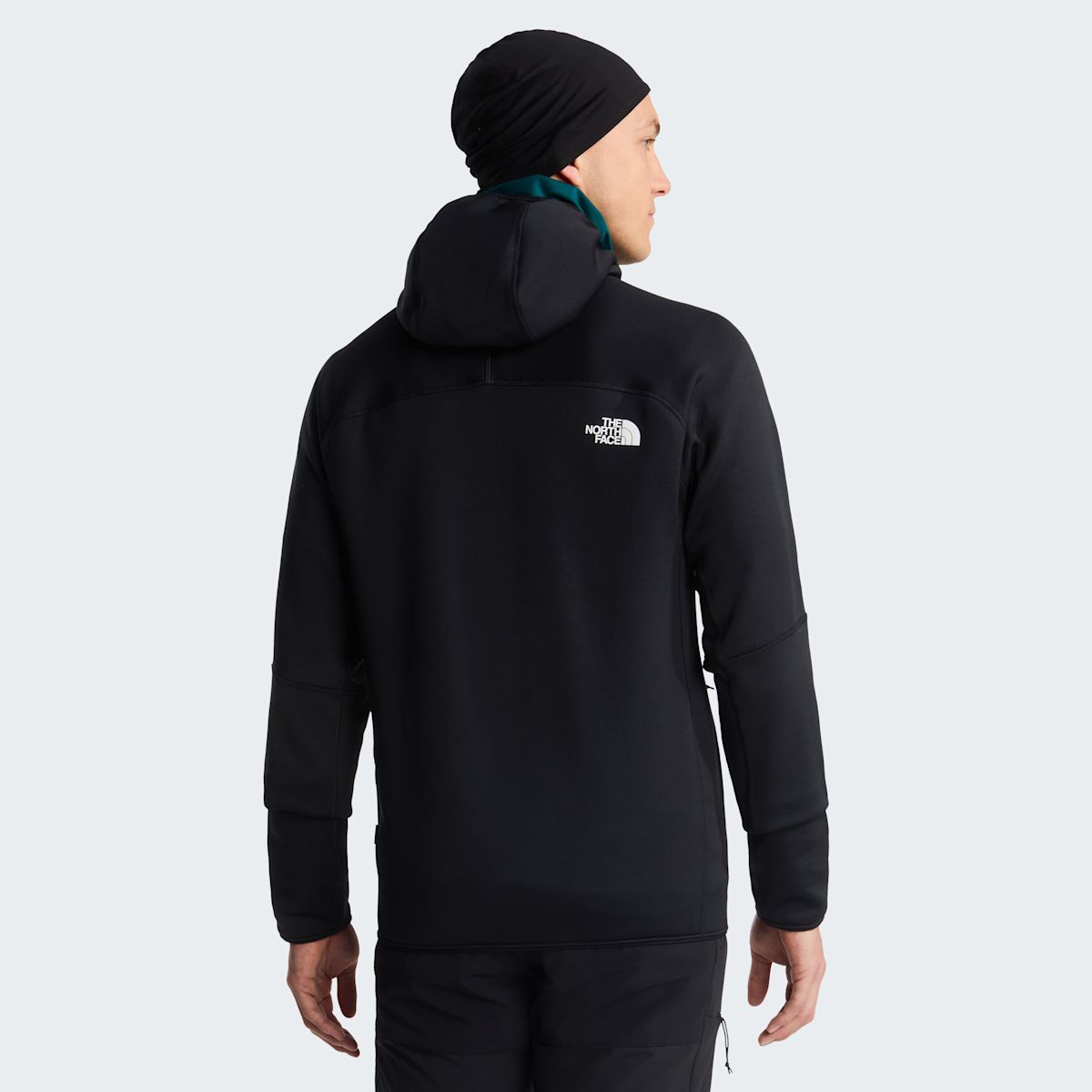 The North Face Meteora Polartec Power Stretch Giacca con Cappuccio Uomo – Black, dettaglio