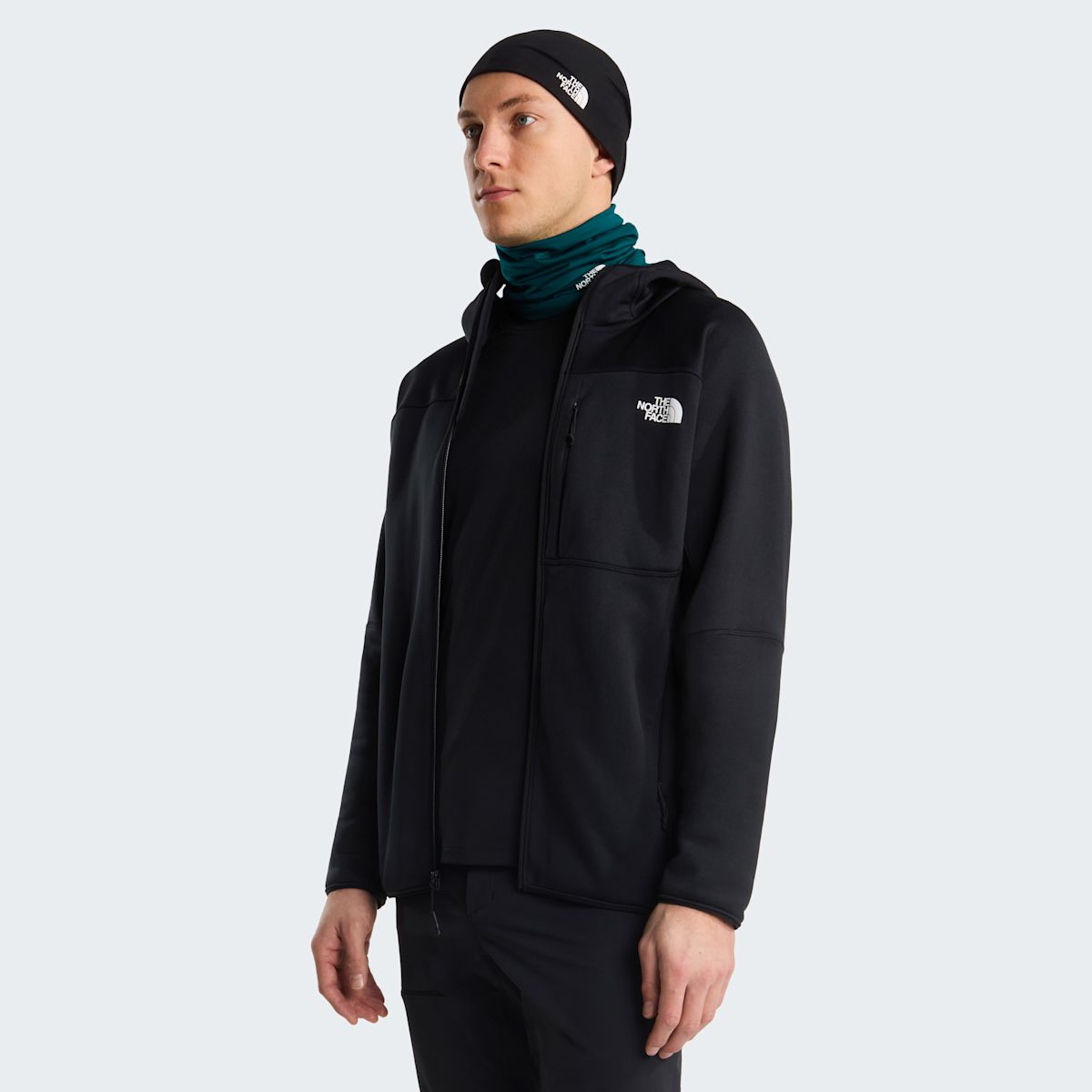 The North Face Meteora Polartec Power Stretch Giacca con Cappuccio Uomo – Black, dettaglio 2