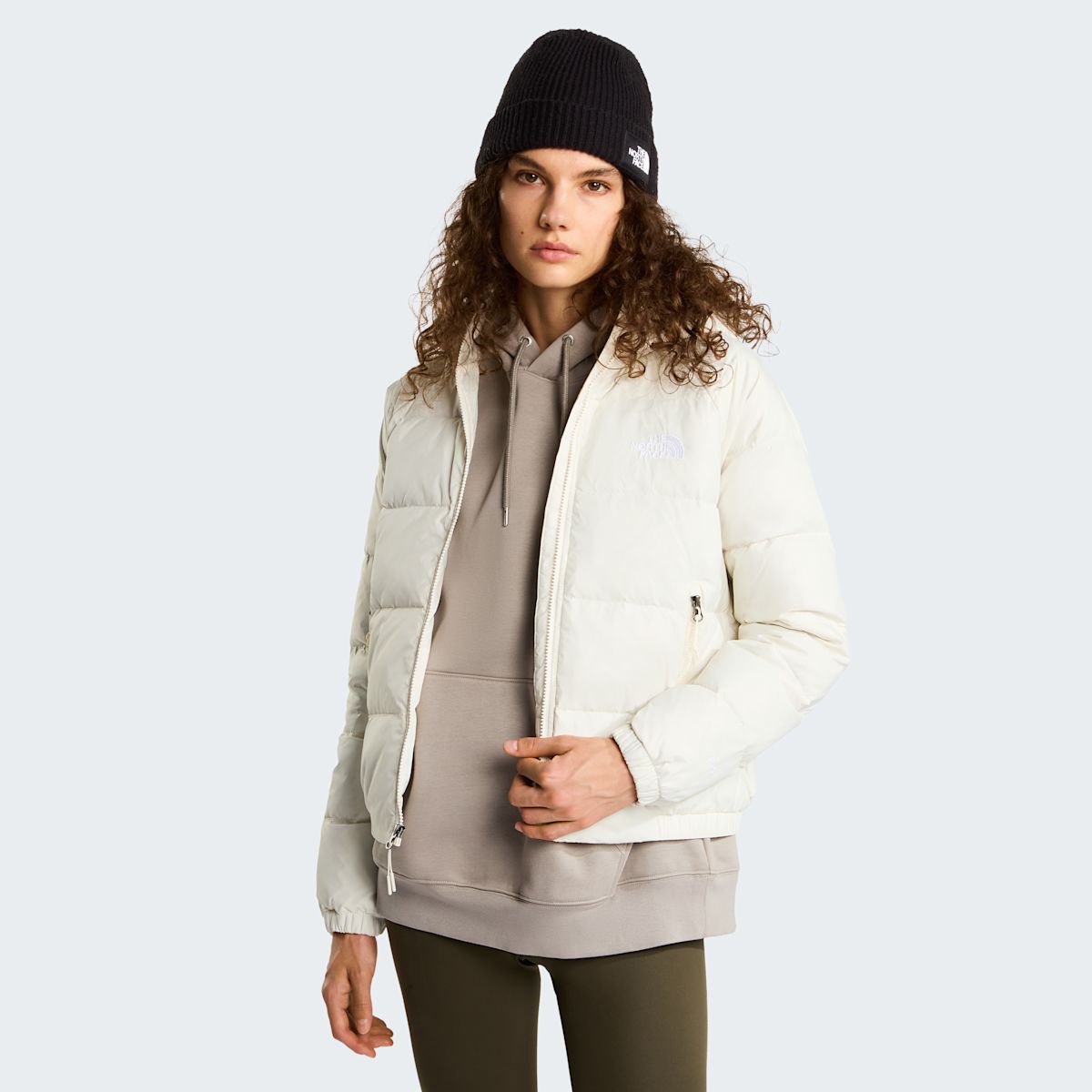 The North Face Hydrenalite Giacca in Piumino con Cappuccio Donna – White Dune, dettaglio 2