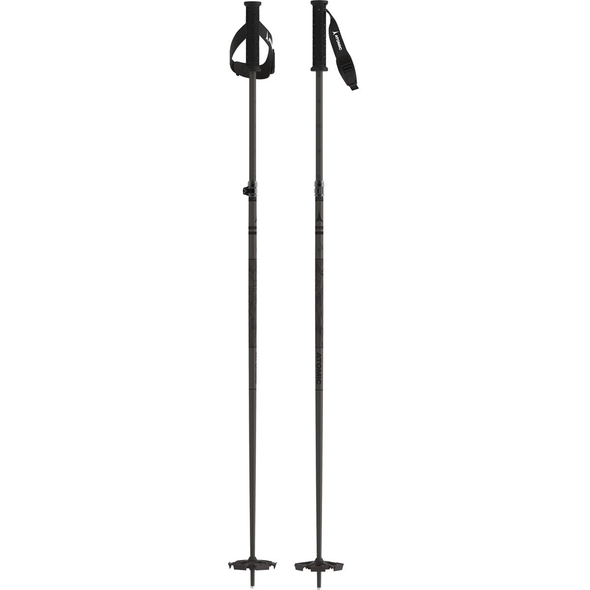Atomic Backland FR Bastoncini Freeride Telescopici – Nero, vista frontale