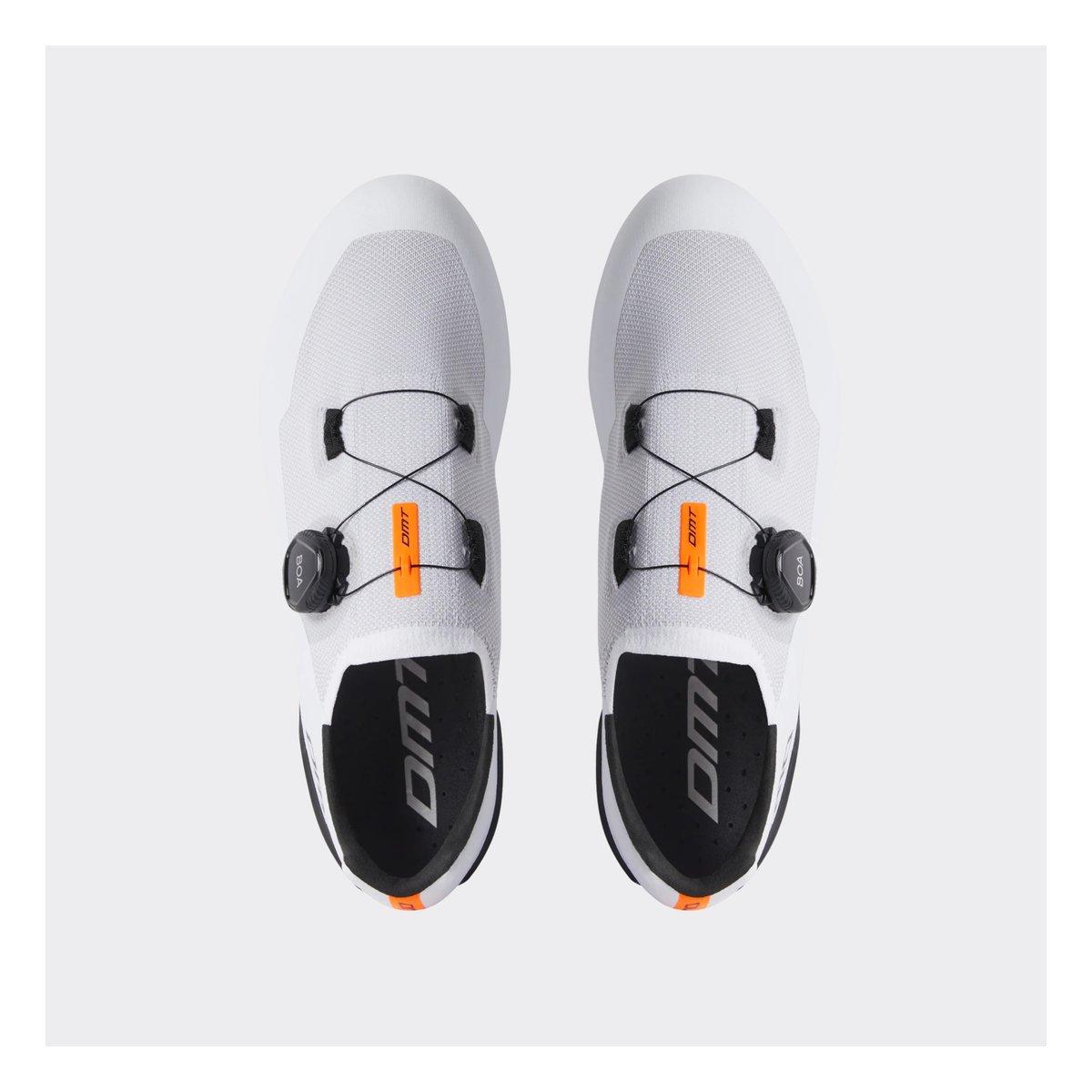 DMT KR30 Scarpe Ciclismo Strada Knit Carbonio – White, vista dall’alto