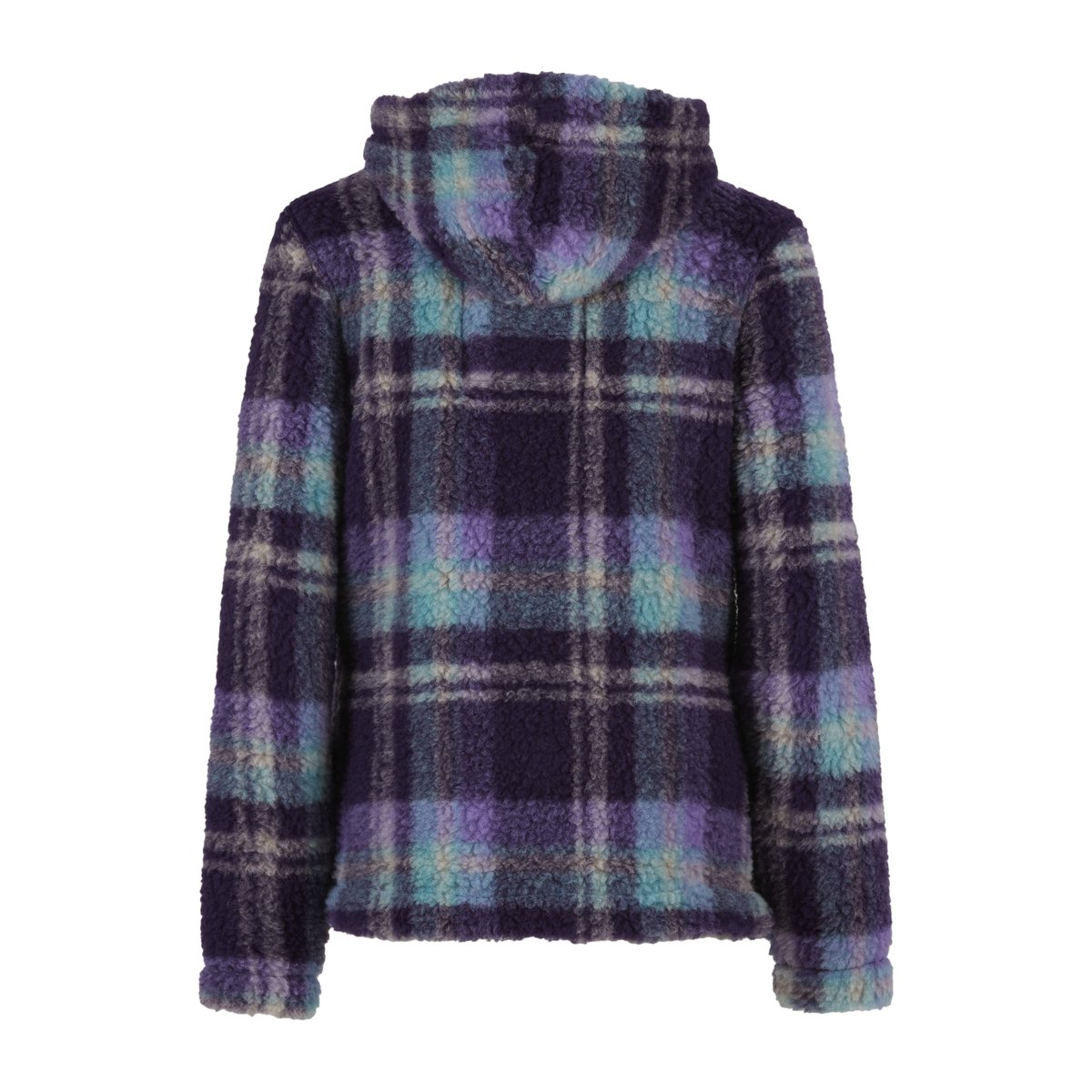E9 Anais Giacca in Pile Donna – Purple Tartan, retro
