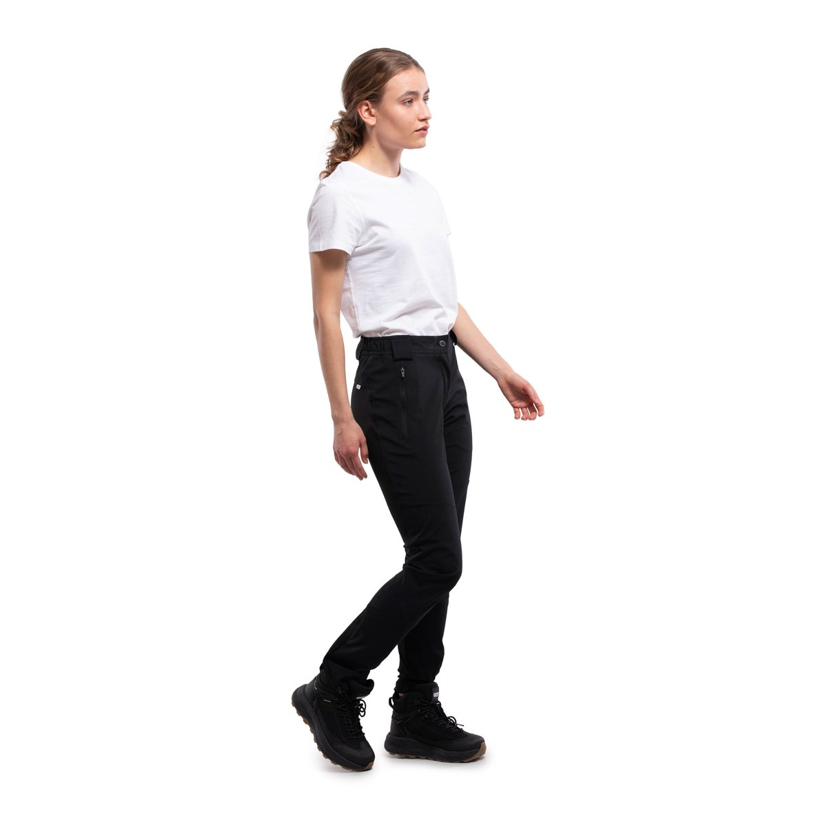 Icepeak Doral Pantaloni Softshell Donna – Black, indossato davanti