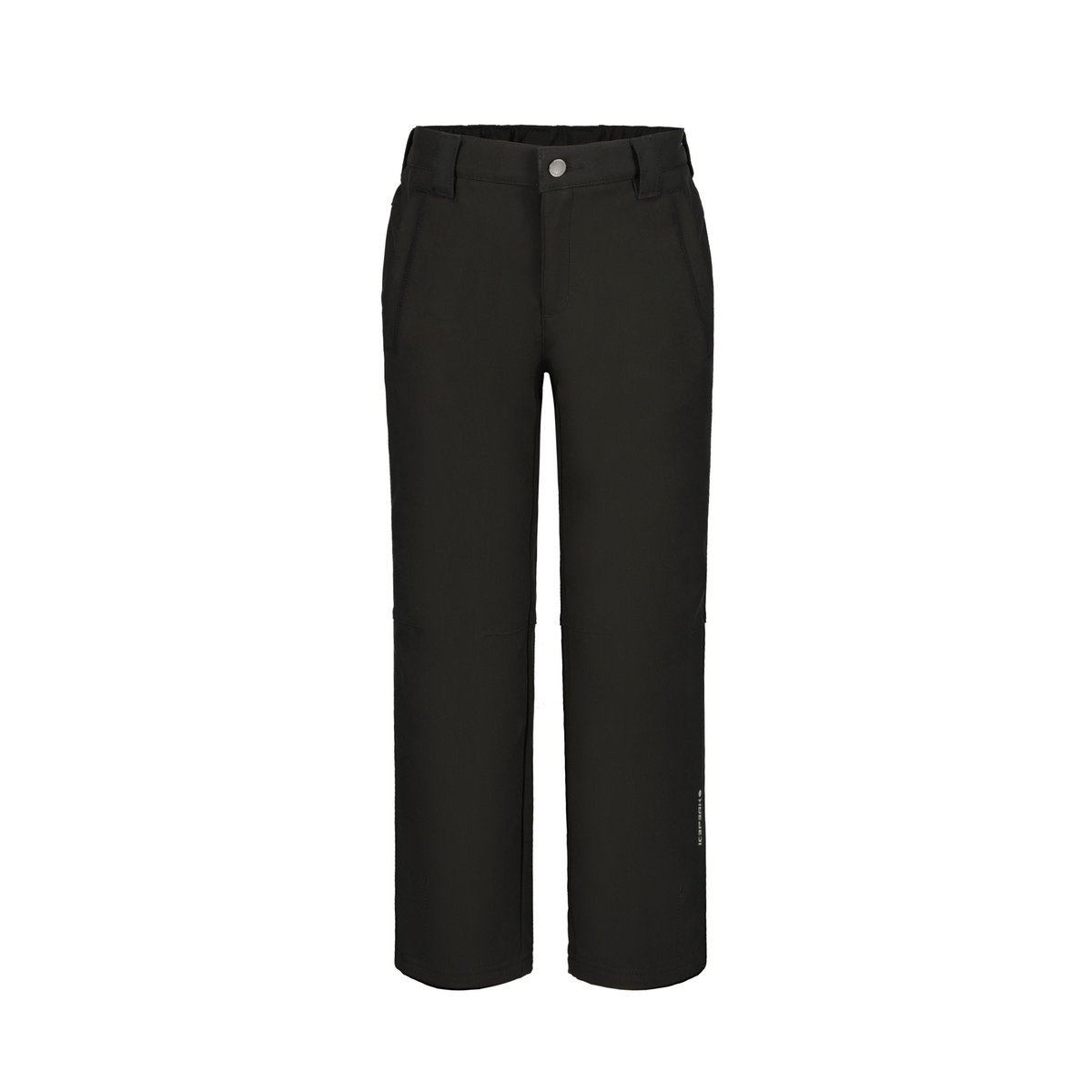 Icepeak Kabwe Pantaloni Softshell Junior – Black, vista frontale