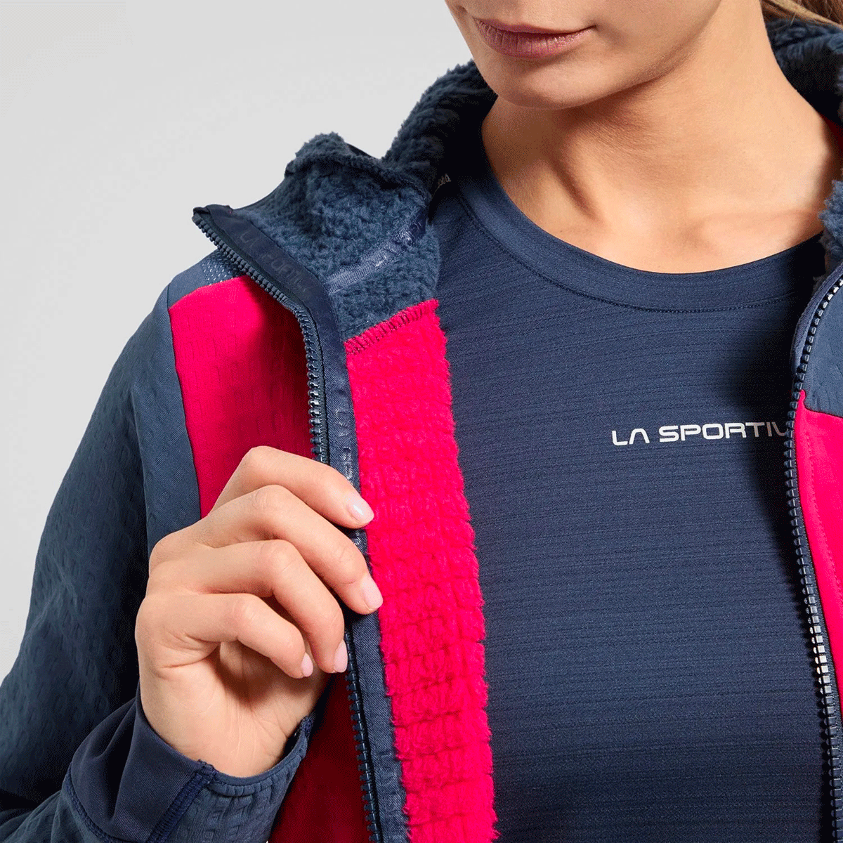 La Sportiva Bristen Thermal Felpa con Cappuccio Donna – Azalea Night Sky, dettaglio 2