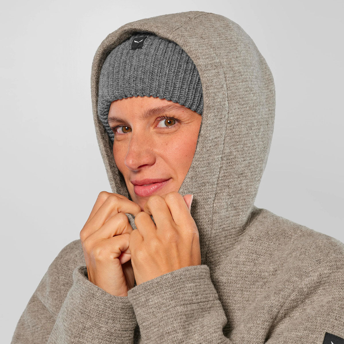 SALEWA Sarner Undyed Wool Giacca con Cappuccio donna