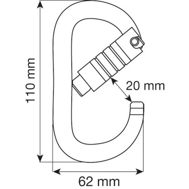 CAMP Oval XL 3lock - Moschettone - Titanio