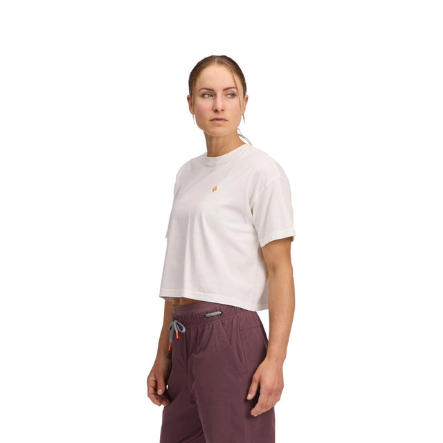BLACK DIAMOND Women's Diamond Crop Short Sleeve Tee
