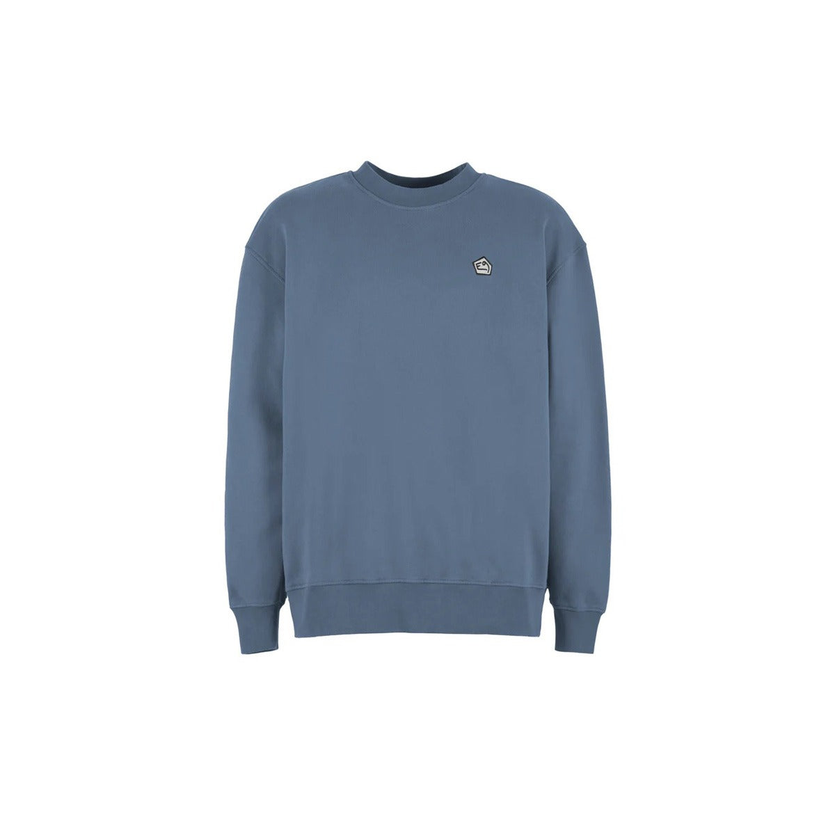 E9 Turtle Felpa Girocollo con Stampa Uomo – Steel Blue, davanti