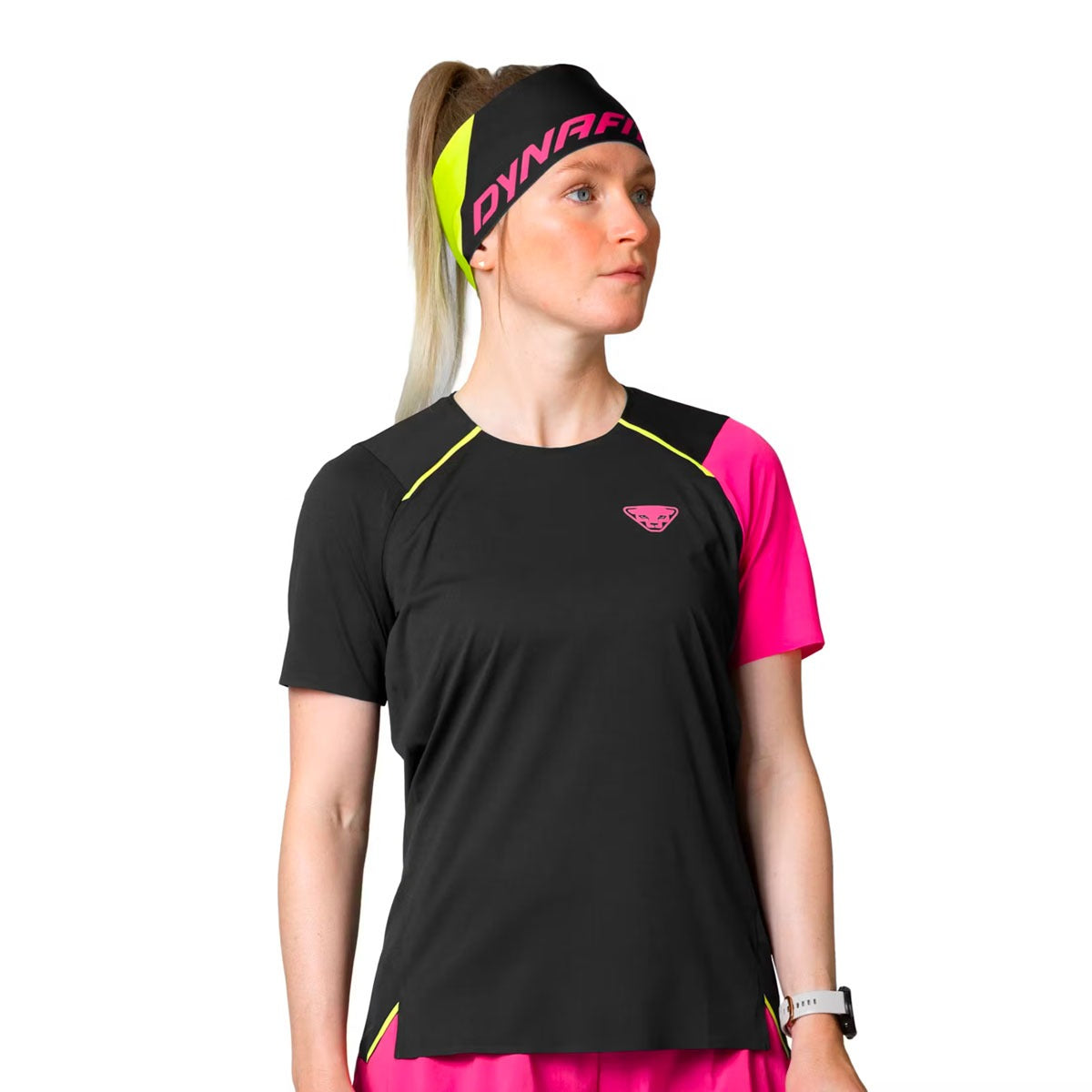 Dynafit DNA Maglia da Trail Running Donna – Pink Glo, dettaglio 2