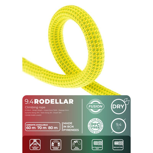FIXE Rodellar 9,4 Mm - 80 Metri - Giallo