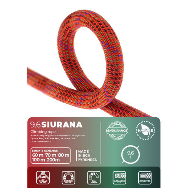 FIXE Siurana 9,6 Mm - 80 Metri - Rosso