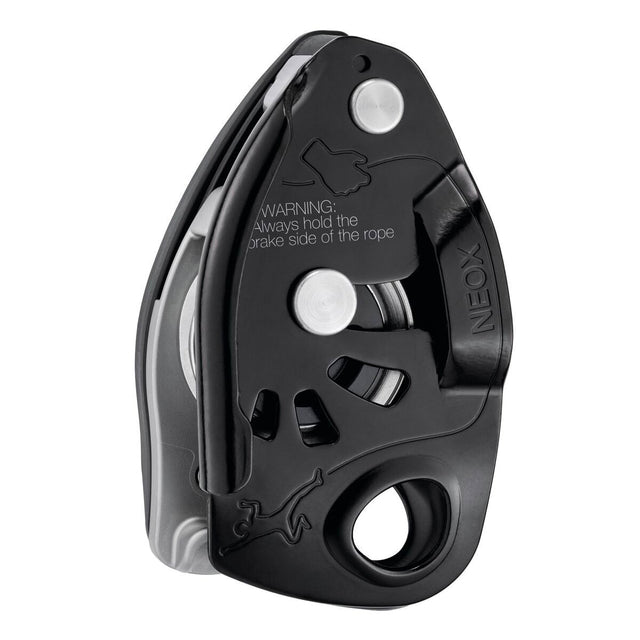 PETZL Neox Assicuratore con Bloccaggio Assistito - Black