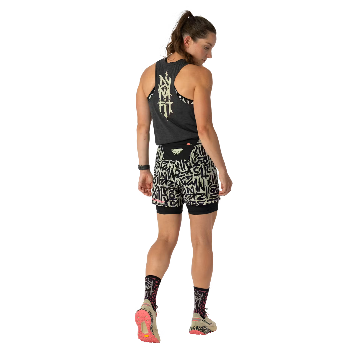 Dynafit Trail Shorts 2in1 da Trail Running Donna – Overcast, dettaglio 5