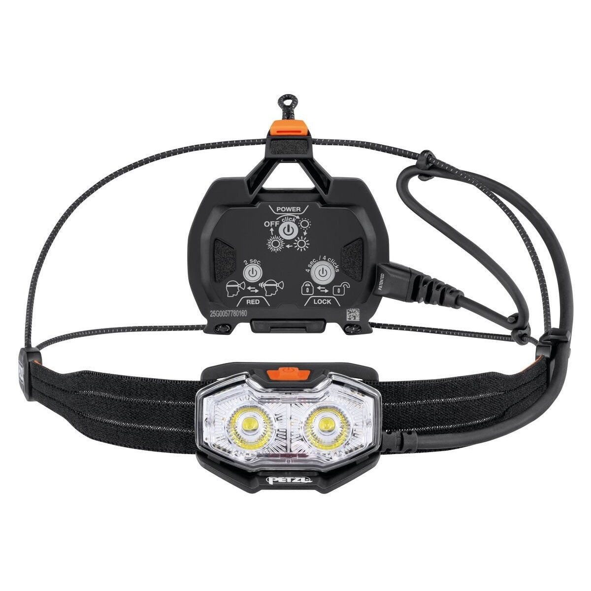 Petzl NAO® LT - Lampada frontale leggera e ricaricabile - ORANGE