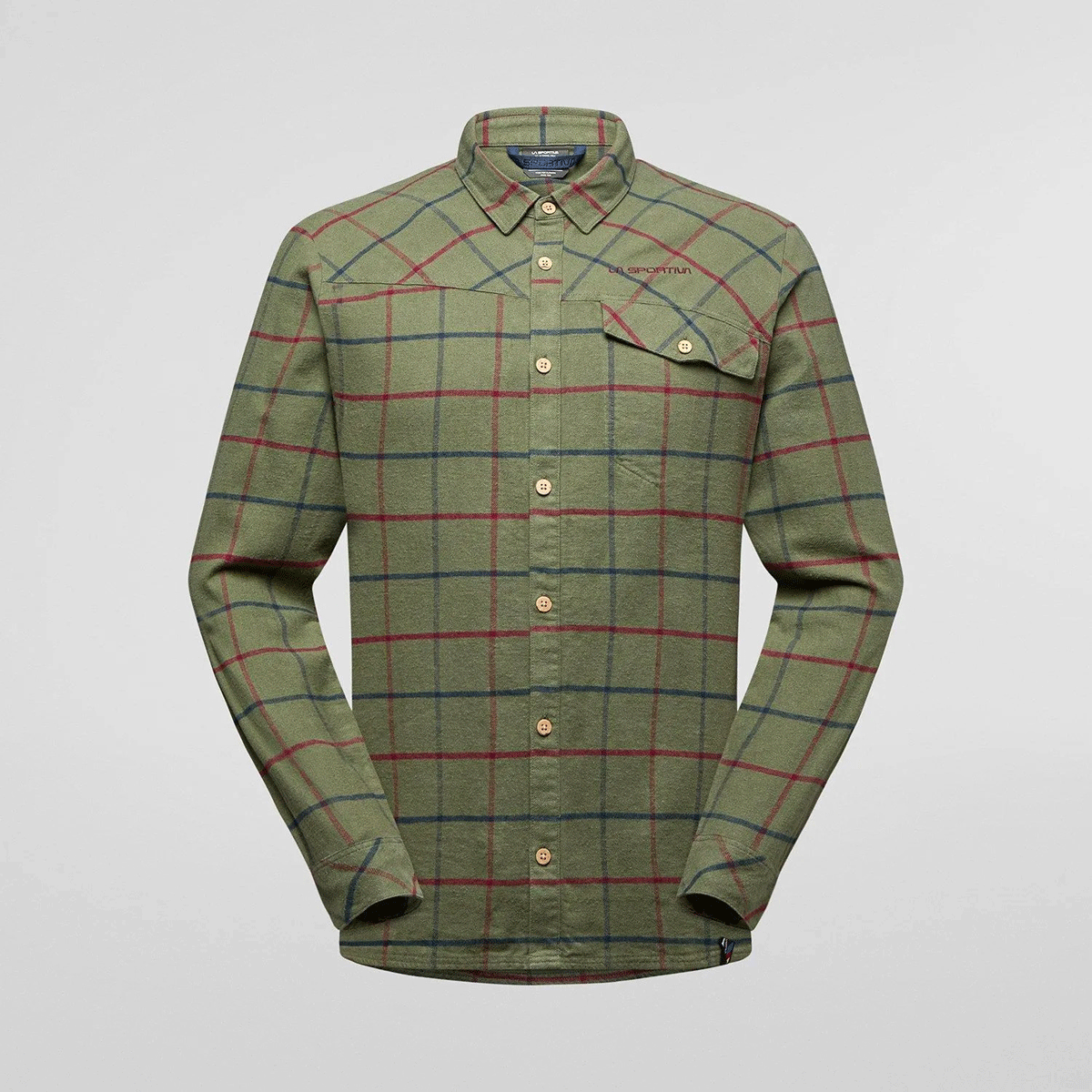 La Sportiva Rambler Light Camicia in Flanella Uomo – Cypress Night Sky, dettaglio 3