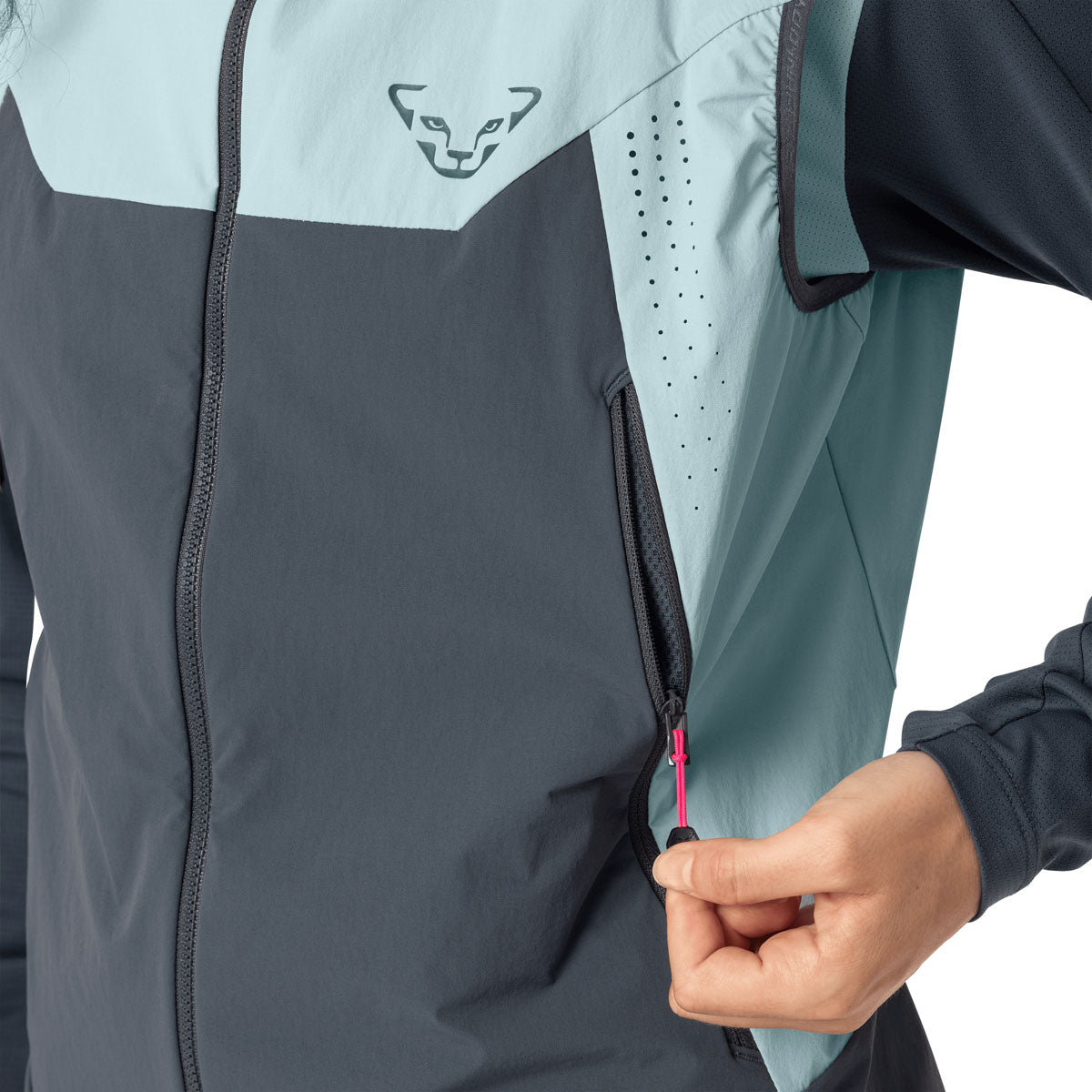 Dynafit Transalper Dynastretch Gilet Donna – Cloud Blue, dettaglio 7