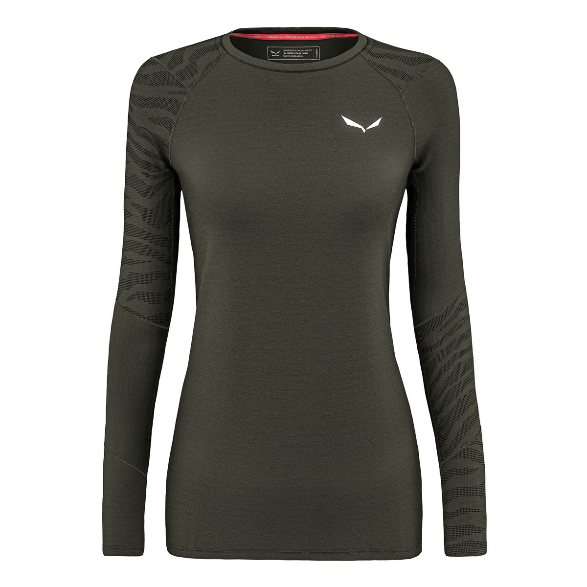 Salewa Cristallo Warm AMR T-Shirt Donna - Dark Olive