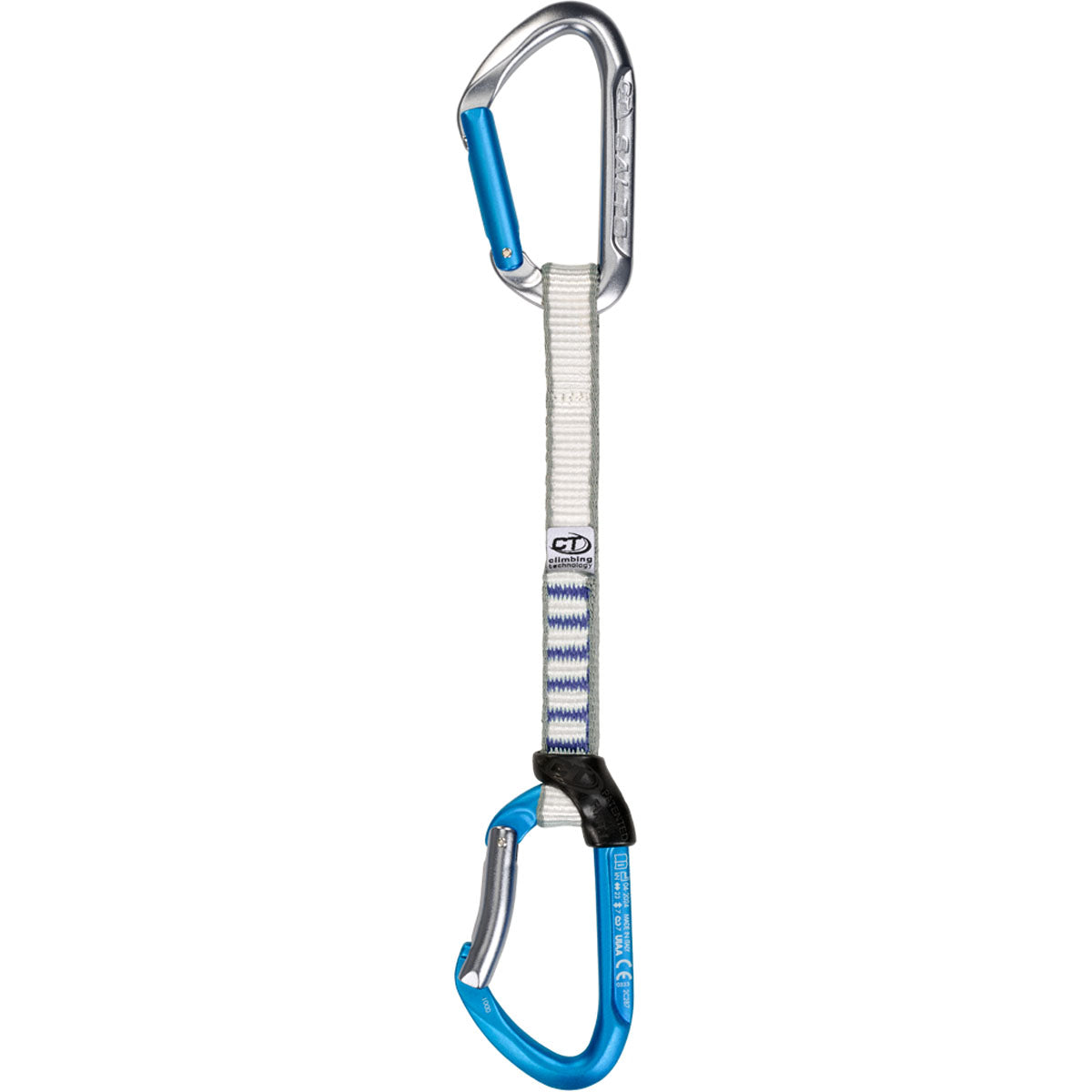 Skylotec Salto Set NY Rinvio 17 cm – Titanio / Blu Elettrico, vista frontale