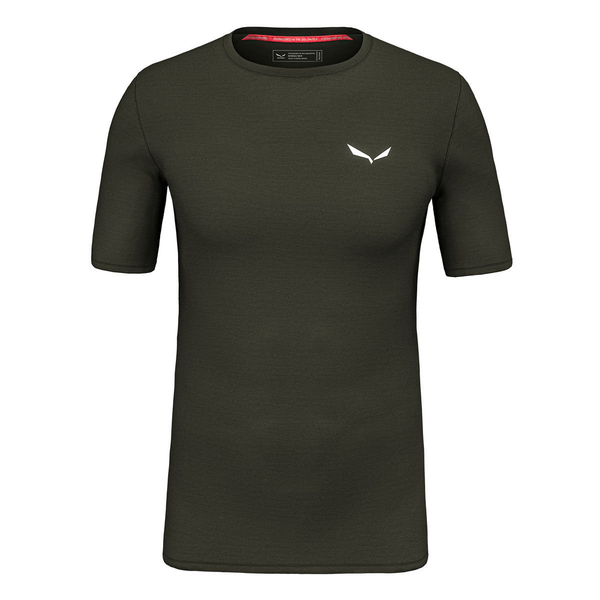 Salewa Cristallo Warm Alpine Merino Responsive Baselayer Maniche Corte Uomo - Dark Olive