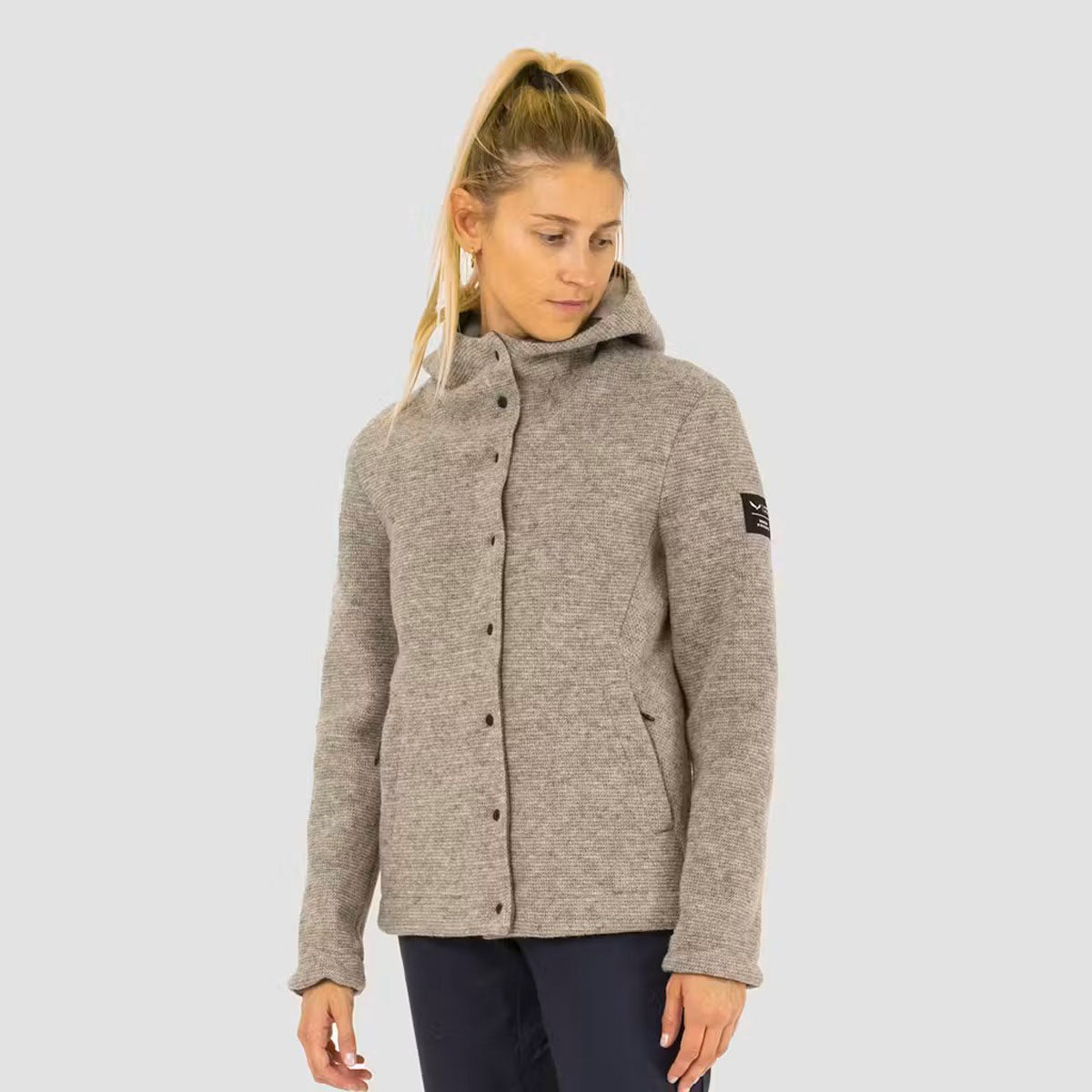 SALEWA Sarner Undyed Wool Giacca con Cappuccio donna