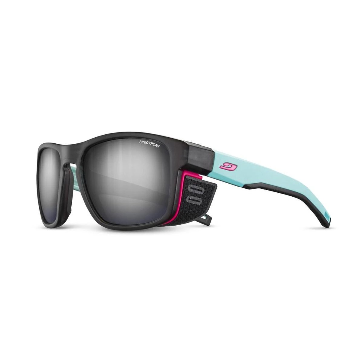 Julbo Shield M Occhiali da Sole Unisex Spectron 4 – Nero/Azzurro/Rosa, dettaglio 2