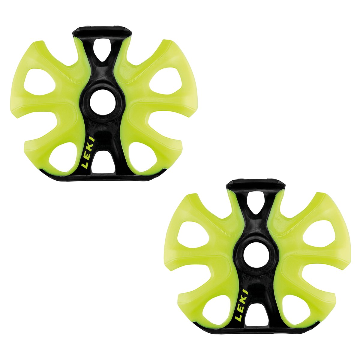Leki Big Mountain Binding Rondelle Scialpinismo 95 mm – Giallo neon/Nero, dettaglio 1