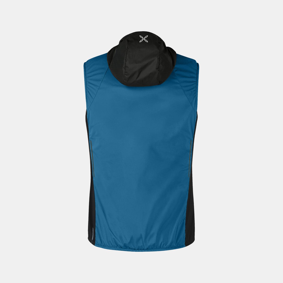Montura Traccia Octa Hooded Vest Gilet Scialpinismo Uomo – Steel Blue/Sunny Lime, vista retro