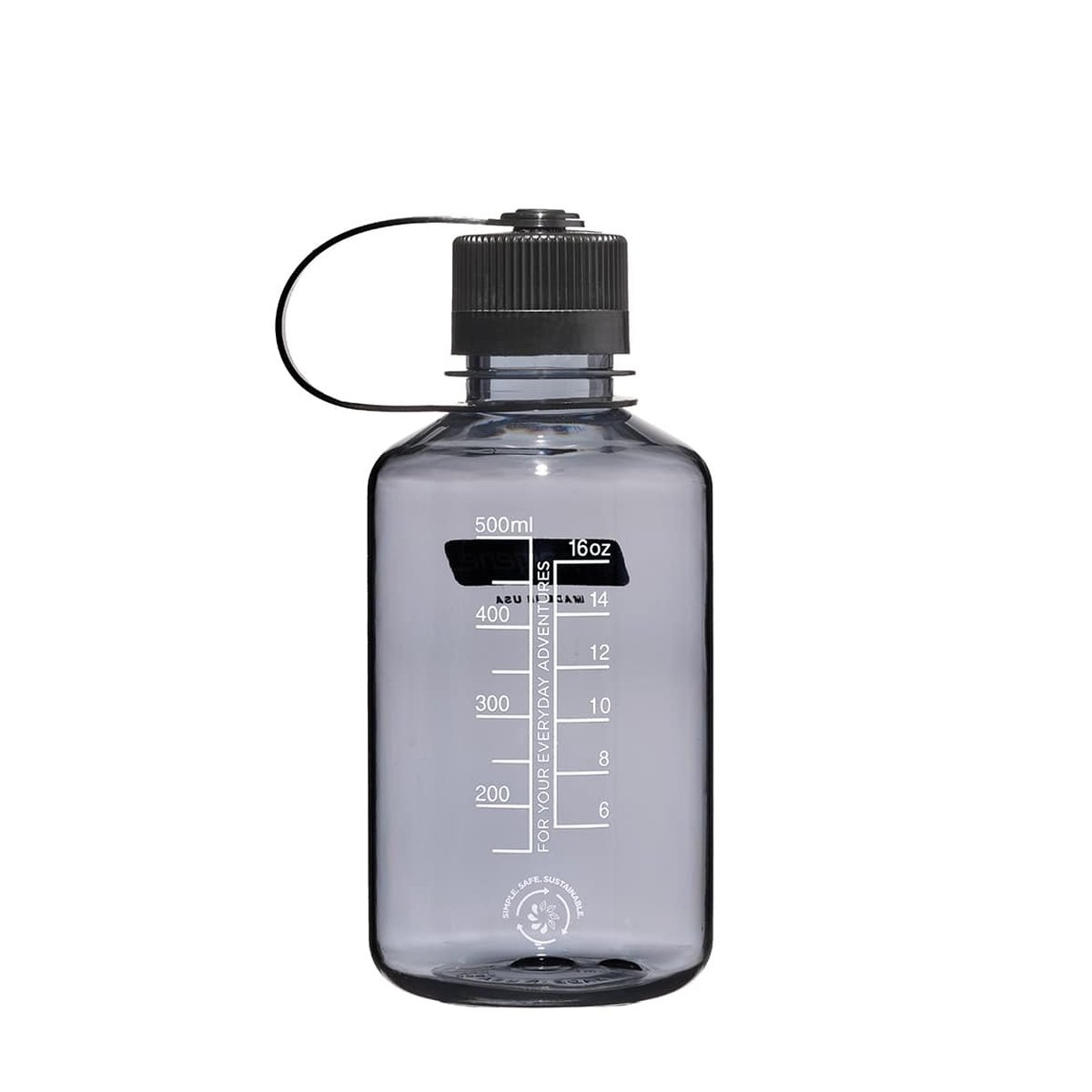 Nalgene Sustain Borraccia 0,5 L Bocca Stretta Grigio – vista retro