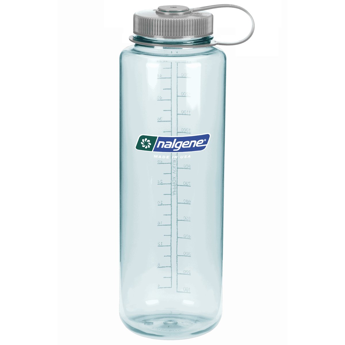 Nalgene Sustain Borraccia 1,5 L Bocca Larga Seafoam – vista frontale